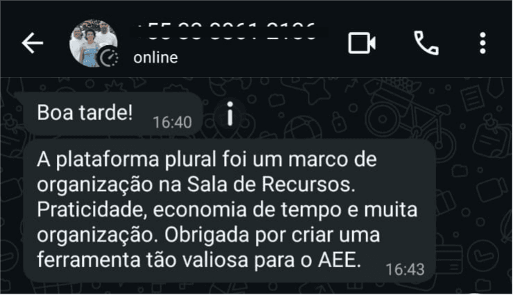 Depoimento de professora sobre organização na Sala de Recursos